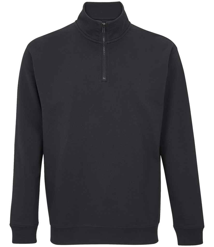 SOL'S Unisex Conrad 1/4 Zip Sweatshirt 04234 - Black