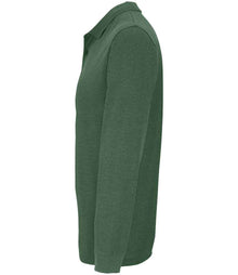 SOL'S Unisex Planet Long Sleeve Piqué Polo Shirt 04241 - 04241 Bottle Green Side