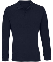 SOL'S Unisex Planet Long Sleeve Piqué Polo Shirt 04241 - French Navy