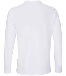 SOL'S Unisex Planet Long Sleeve Piqué Polo Shirt 04241 - 04241 White Back