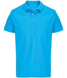 SOL'S Unisex Pacific Twin Piqué Polo Shirt 04439 - Aqua