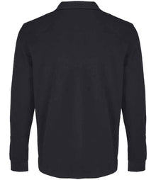 SOL'S Unisex Pacific Long Sleeve Piqué Polo Shirt 04441 - 04441 Black Back