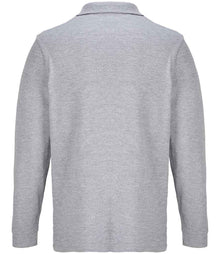 SOL'S Unisex Pacific Long Sleeve Piqué Polo Shirt 04441 - 04441 Grey Marl Back