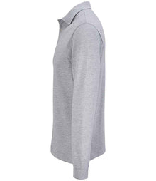 SOL'S Unisex Pacific Long Sleeve Piqué Polo Shirt 04441 - 04441 Grey Marl Side