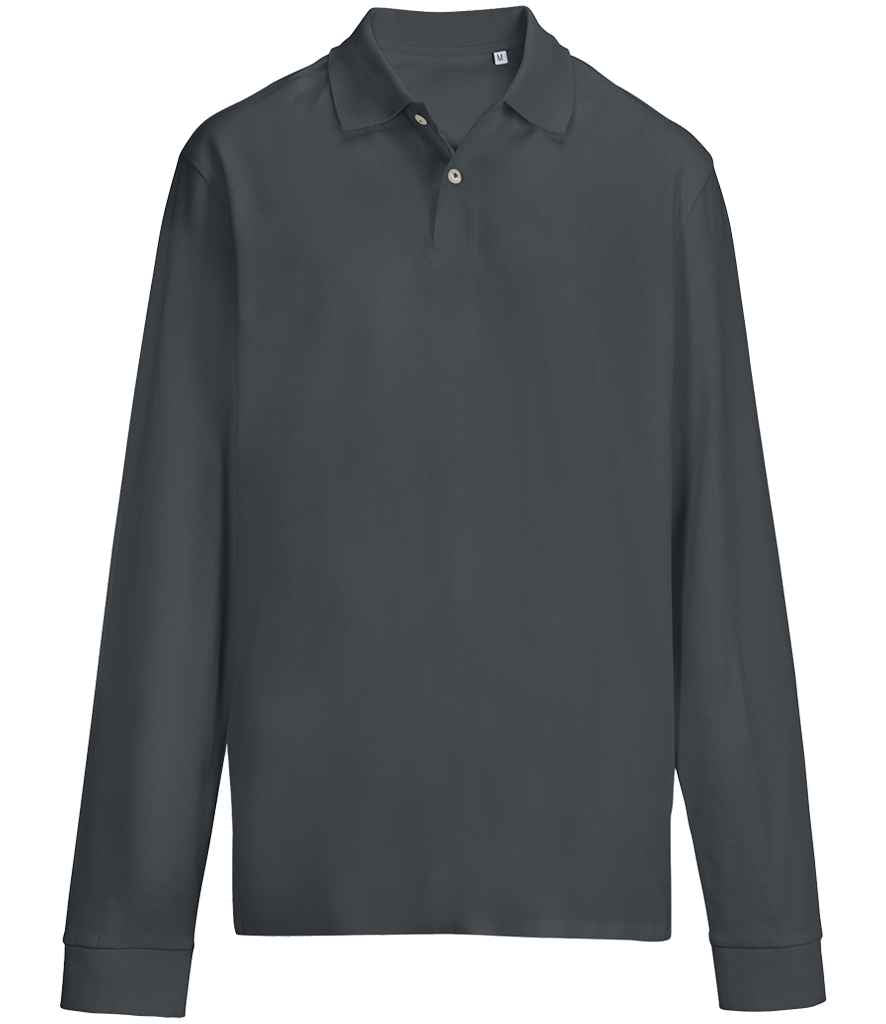 SOL'S Unisex Pacific Long Sleeve Piqué Polo Shirt 04441 - Mouse Grey