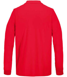 SOL'S Unisex Pacific Long Sleeve Piqué Polo Shirt 04441 - 04441 Red Back