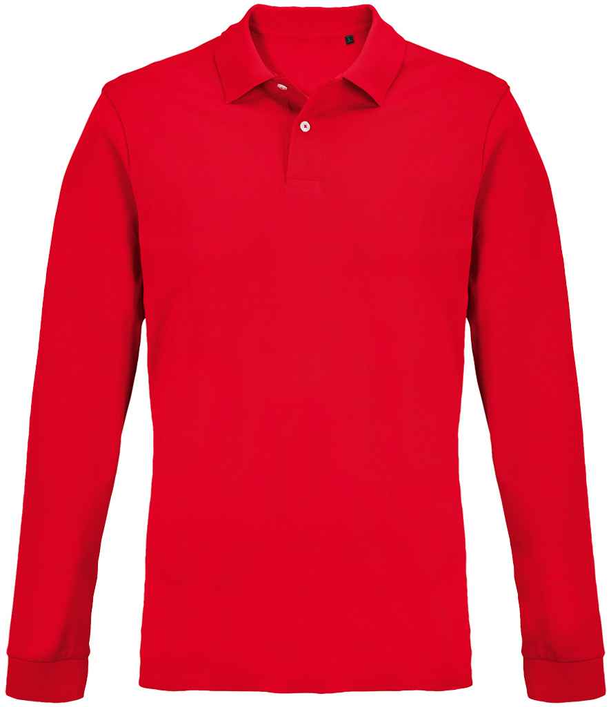 SOL'S Unisex Pacific Long Sleeve Piqué Polo Shirt 04441 - Red
