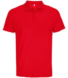 SOL'S Unisex Pitcher Recycled Polyester Piqué Polo Shirt 04442 - Red