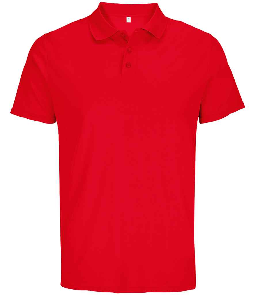 SOL'S Unisex Pitcher Recycled Polyester Piqué Polo Shirt 04442 - Red