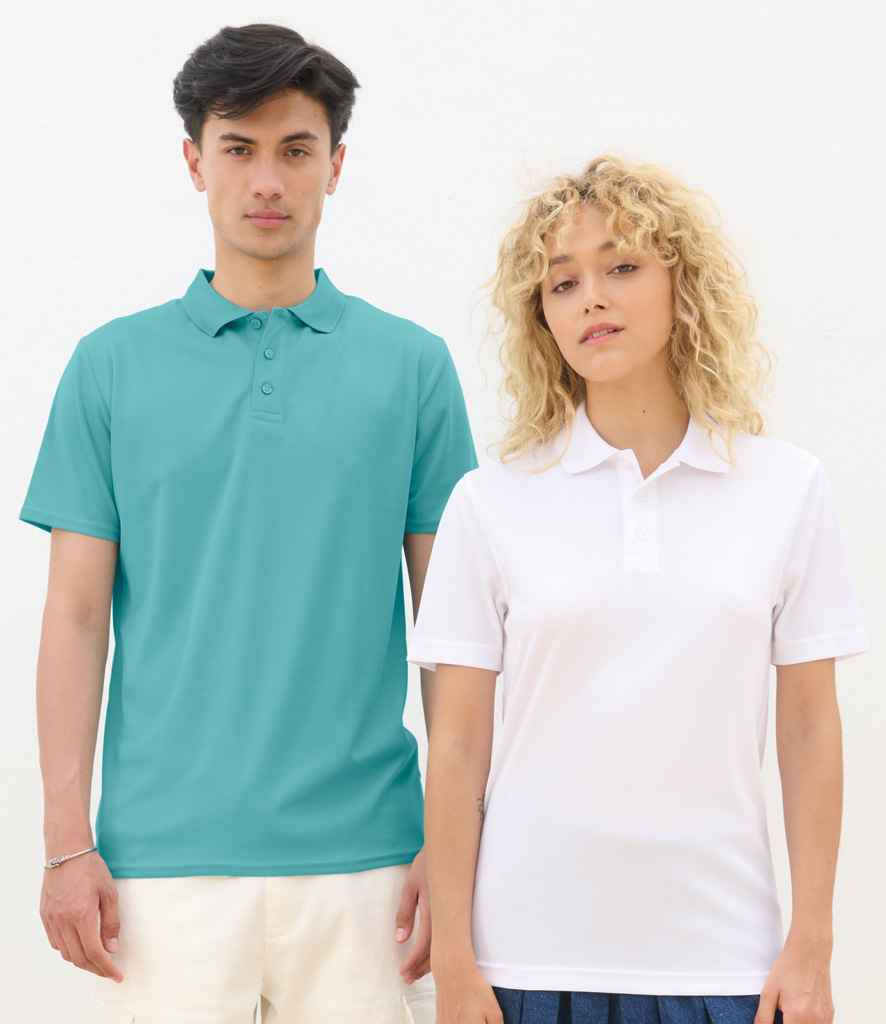 SOL'S Unisex Pitcher Recycled Polyester Piqué Polo Shirt 04442 - 04442 White Model