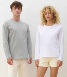 SOL'S Ladies Monarch Long Sleeve T-Shirt 04443 - 04443 Grey Marl Model