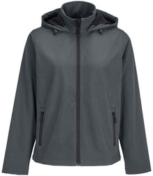 SOL'S Ladies Race Hooded Soft Shell Jacket 04448 - Charcoal