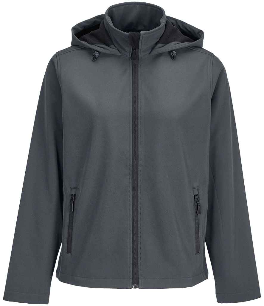 SOL'S Ladies Race Hooded Soft Shell Jacket 04448 - Charcoal