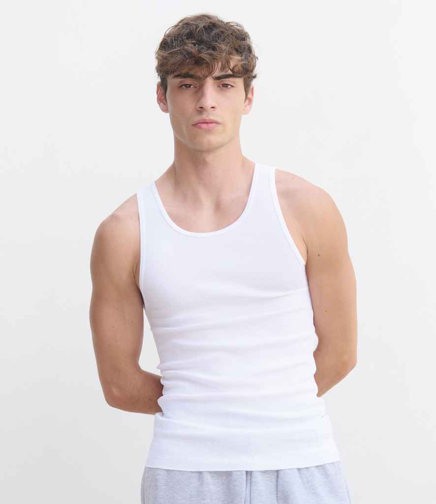 SOL'S Pablo Ribbed Tank Top 04452 - 04452 White Model