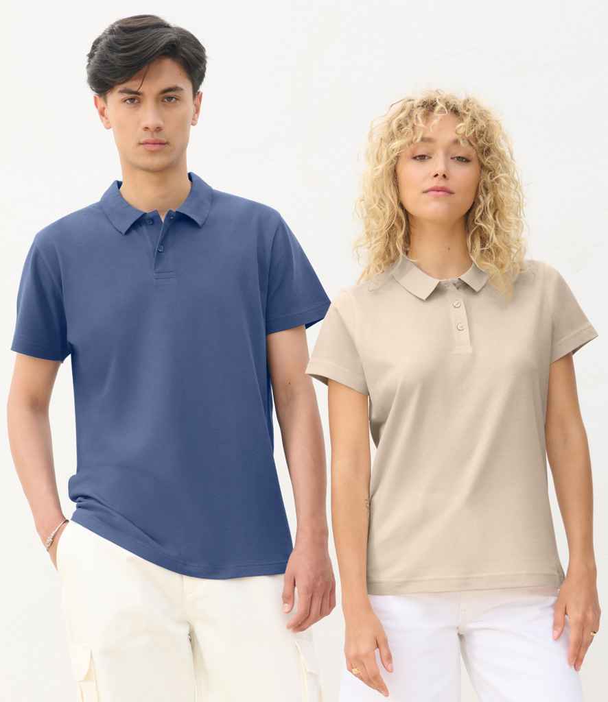 SOL'S Unisex Pulse Twin Piqué Polo Shirt 04502 - 04502 Denim Model