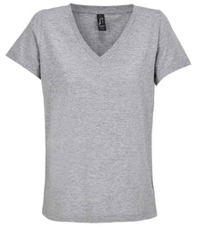 SOL'S Ladies Regent V Neck T-Shirt 04766 - Grey Marl