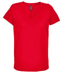 SOL'S Ladies Regent V Neck T-Shirt 04766 - Red