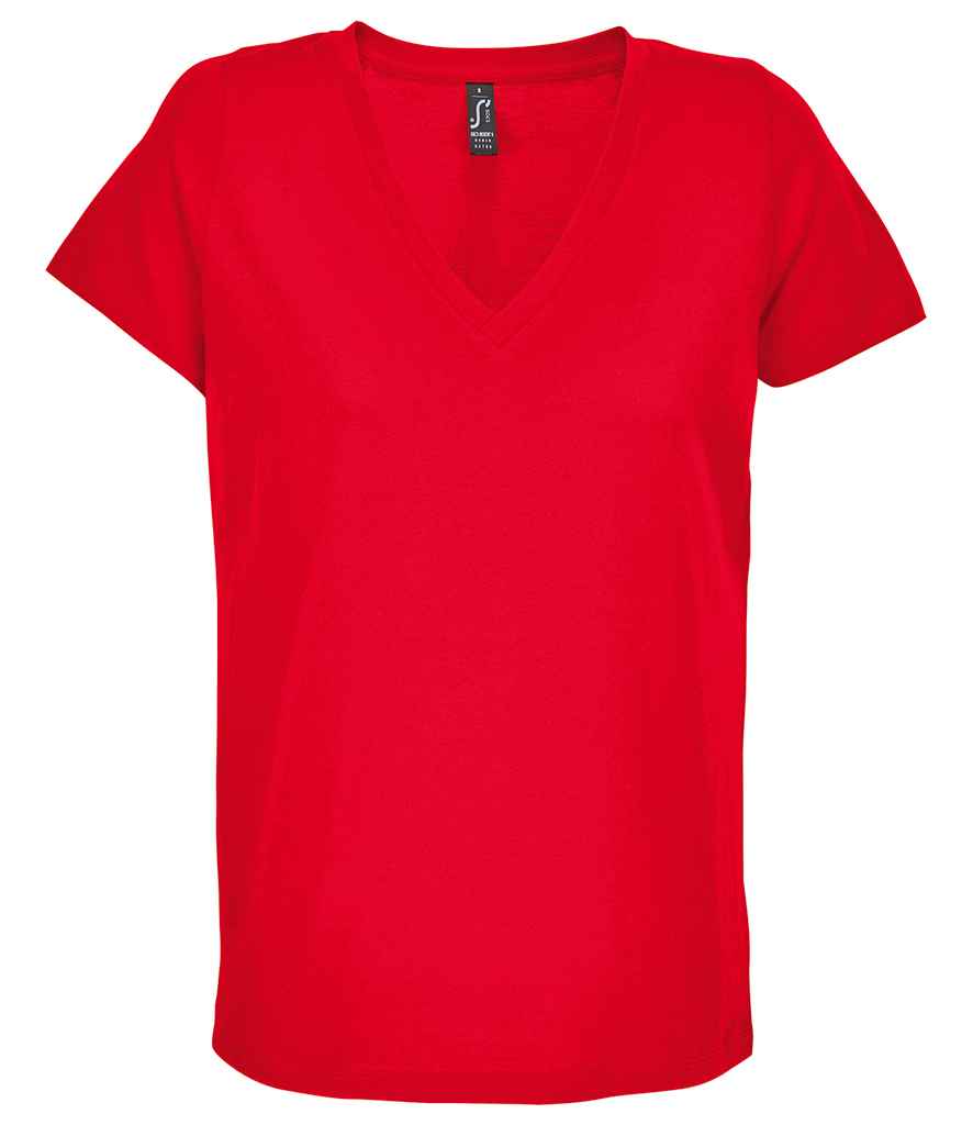 SOL'S Ladies Regent V Neck T-Shirt 04766 - Red