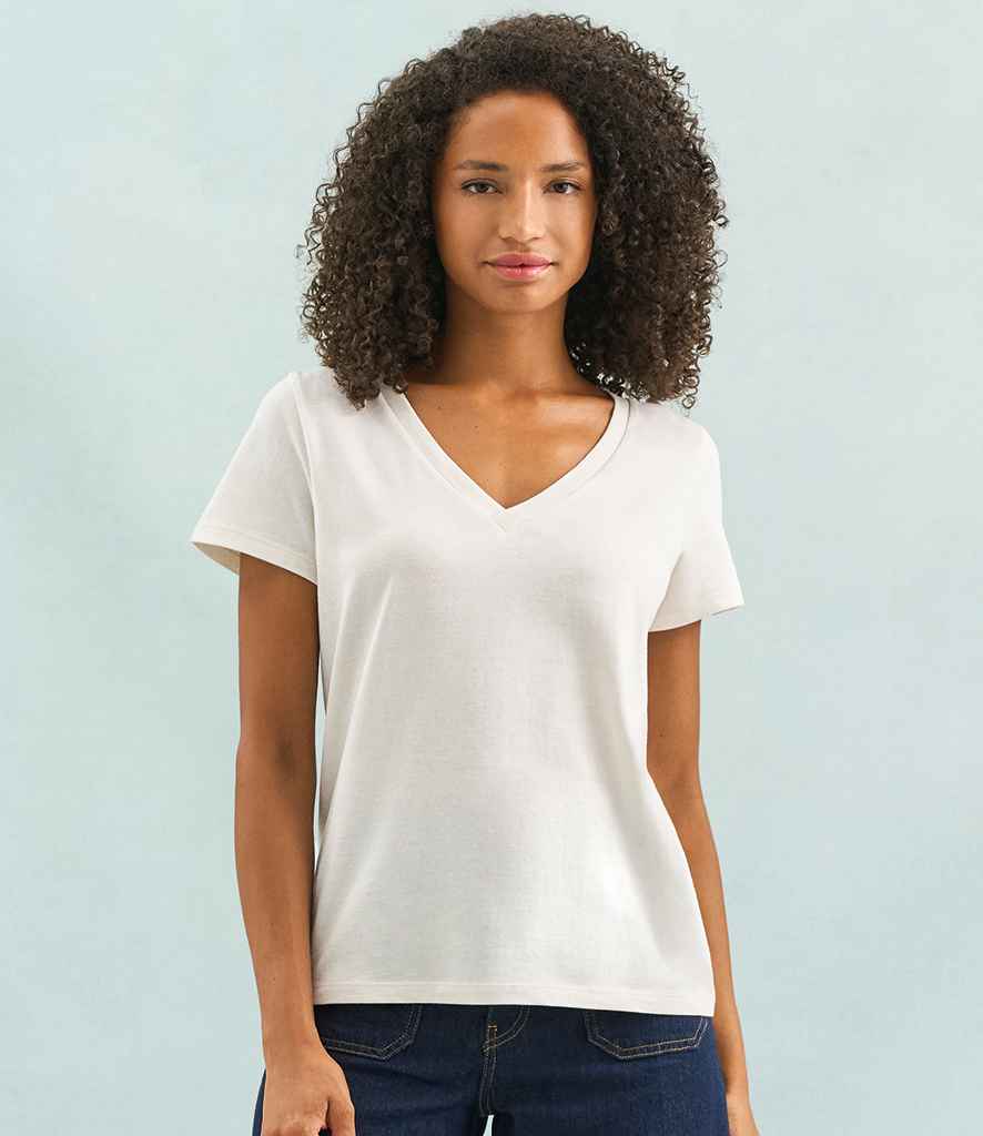 SOL'S Ladies Regent V Neck T-Shirt 04766 - 04766 White Model