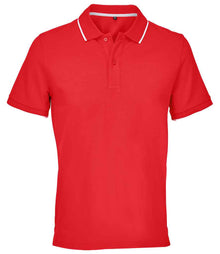 SOL'S Unisex Palermo Polo Shirt 04769 - Bright Red/White