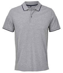 SOL'S Unisex Palermo Polo Shirt 04769 - Grey Marl/French Navy