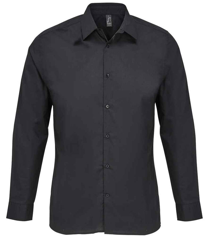 SOL'S Bailey Long Sleeve Poplin Shirt 04770 - Black