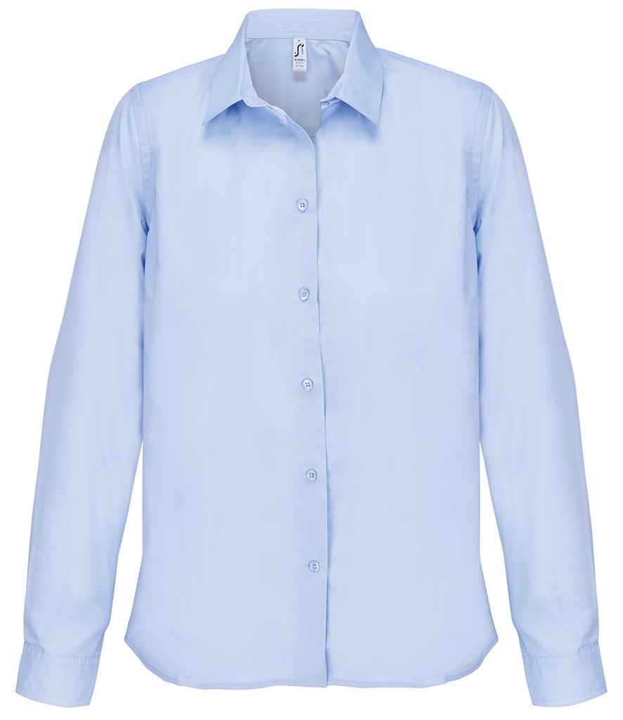 SOL'S Ladies Bailey Long Sleeve Poplin Shirt 04771 - Sky Blue