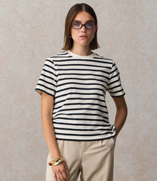 SOL'S Ladies Legend Organic T-Shirt 04776 - 04776 Off White/Navy Model