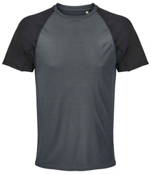 SOL'S Vortex Ripstop Performance T-Shirt 04787 - Black/Charcoal