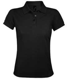 SOL'S Ladies Prime Poly/Cotton Piqué Polo Shirt 10573 - Black