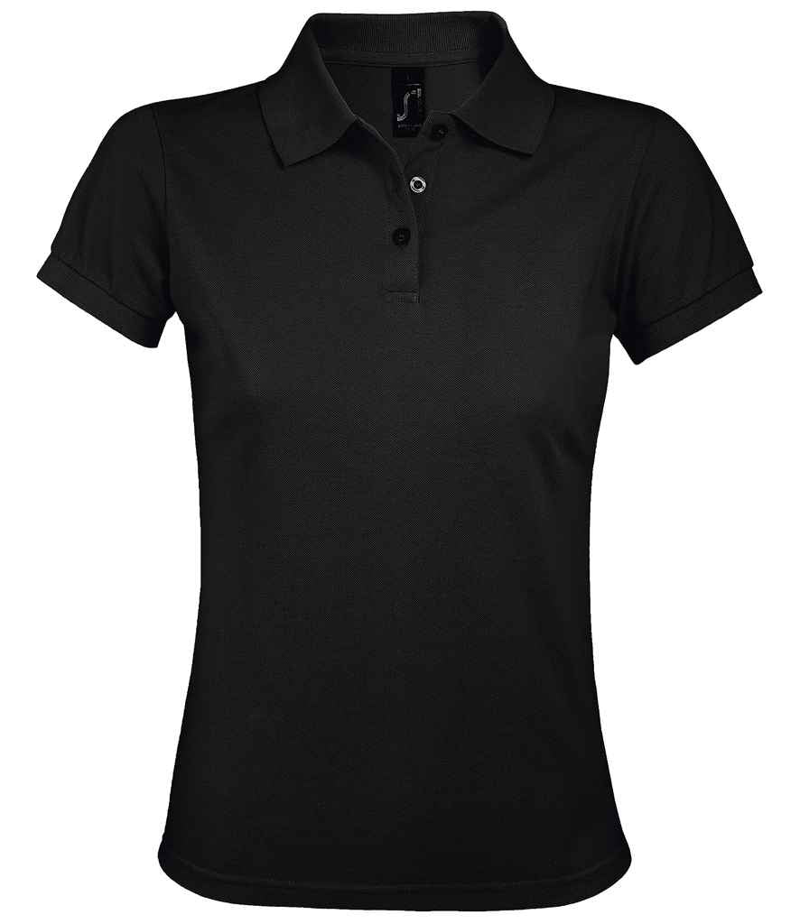 SOL'S Ladies Prime Poly/Cotton Piqué Polo Shirt 10573 - Black