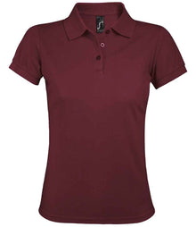 SOL'S Ladies Prime Poly/Cotton Piqué Polo Shirt 10573 - Burgundy