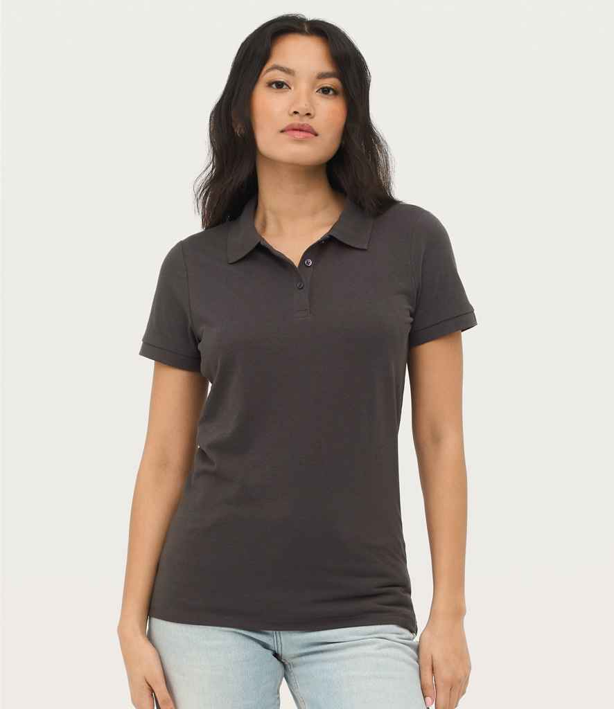 SOL'S Ladies Prime Poly/Cotton Piqué Polo Shirt 10573 - 10573 Dark Grey Model