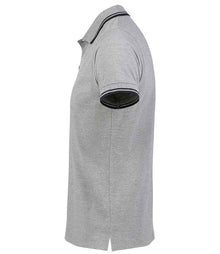 SOL'S Pasadena Tipped Cotton Piqué Polo Shirt 10577 - 10577 Heather Grey/Navy Side