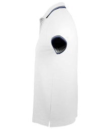 SOL'S Pasadena Tipped Cotton Piqué Polo Shirt 10577 - 10577 White/Navy Side