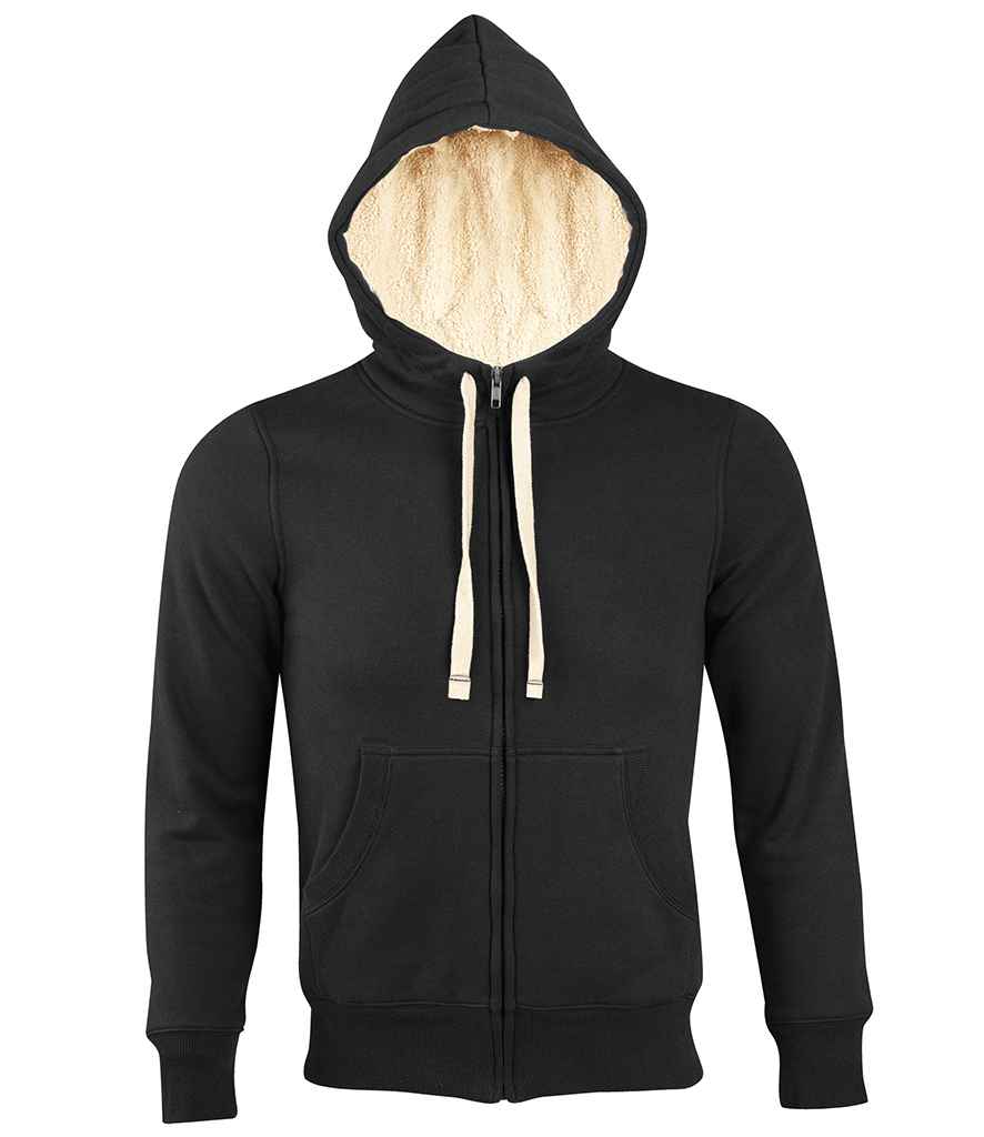 SOL'S Unisex Sherpa Hooded Jacket 10584 - Black