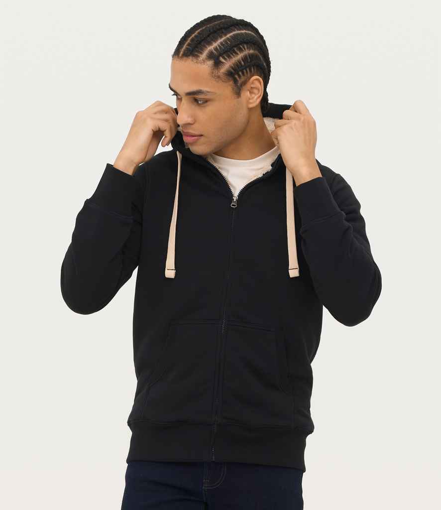 SOL'S Unisex Sherpa Hooded Jacket 10584 - 10584 Black Model