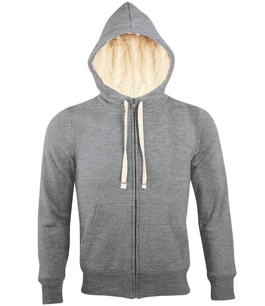 SOL'S Unisex Sherpa Hooded Jacket 10584 - Grey Marl