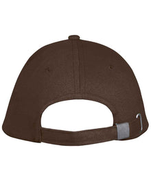SOL'S Long Beach Cap 10594 - 10594 Chocolate/Beige Back