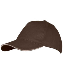 SOL'S Long Beach Cap 10594 - Chocolate/Beige