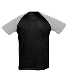 SOL'S Funky Contrast Baseball T-Shirt 11190 - 11190 Black/Grey Back