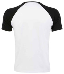 SOL'S Funky Contrast Baseball T-Shirt 11190 - 11190 White/Black Back