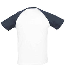 SOL'S Funky Contrast Baseball T-Shirt 11190 - 11190 White/Navy Back