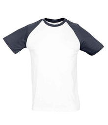 SOL'S Funky Contrast Baseball T-Shirt 11190 - White/Navy