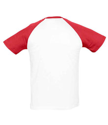 SOL'S Funky Contrast Baseball T-Shirt 11190 - 11190 White/Red Back