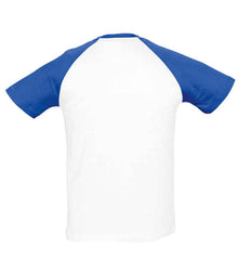 SOL'S Funky Contrast Baseball T-Shirt 11190 - 11190 White/Royal Blue Back