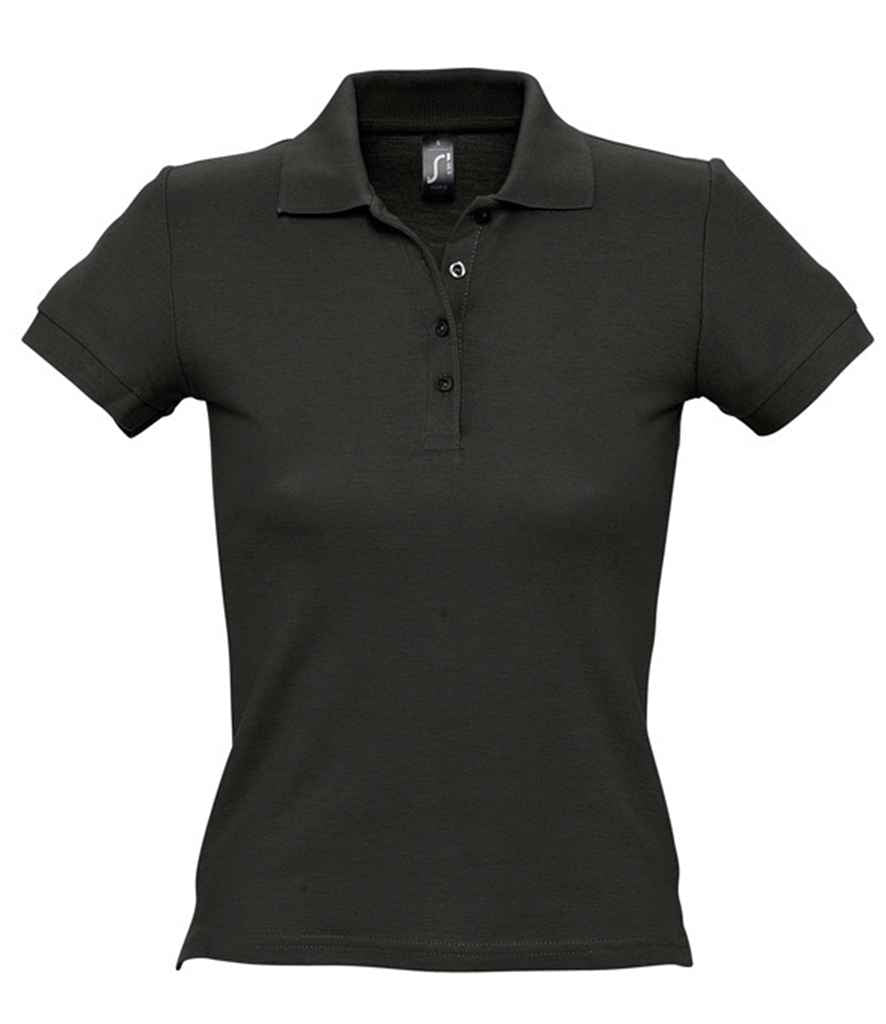 SOL'S Ladies People Cotton Piqué Polo Shirt 11310 - Black