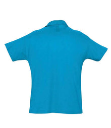 SOL'S Summer II Cotton Piqué Polo Shirt 11342 - 11342 Aqua Back