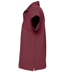 SOL'S Summer II Cotton Piqué Polo Shirt 11342 - 11342 Burgundy Side