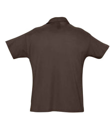 SOL'S Summer II Cotton Piqué Polo Shirt 11342 - 11342 Chocolate Back